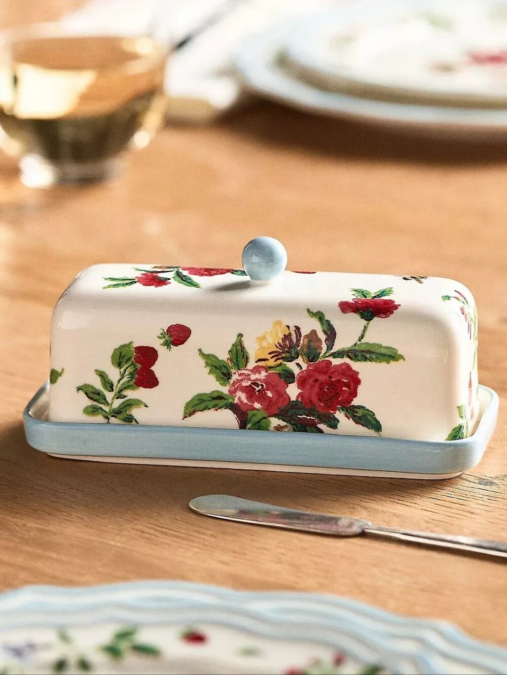 Anthropologie Camille Stoneware Butter Dish